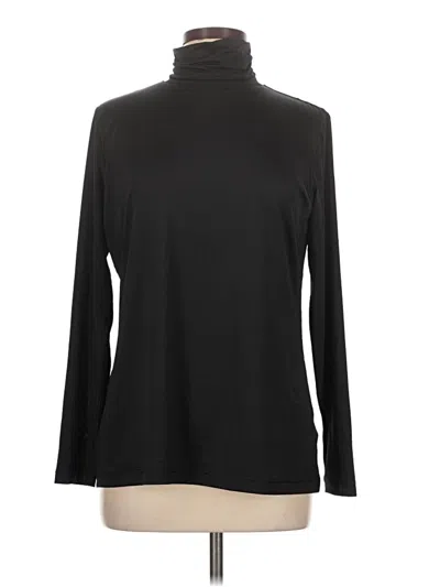 Pre-owned Lands' End Long Sleeve Turtleneck In Black