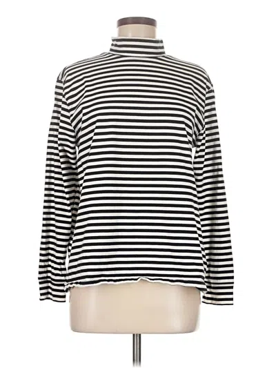 Pre-owned Lands' End Long Sleeve Turtleneck In Black