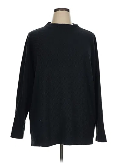 Pre-owned Lands' End Long Sleeve Turtleneck In Black
