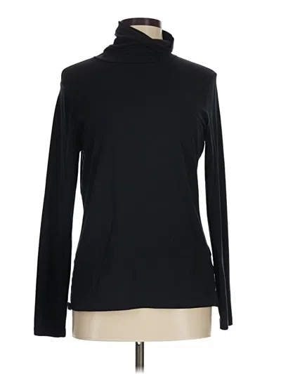 Pre-owned Lands' End Long Sleeve Turtleneck In Black
