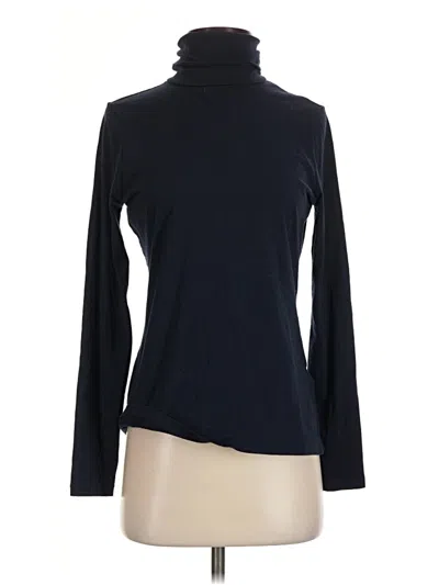 Pre-owned Lands' End Long Sleeve Turtleneck In Black