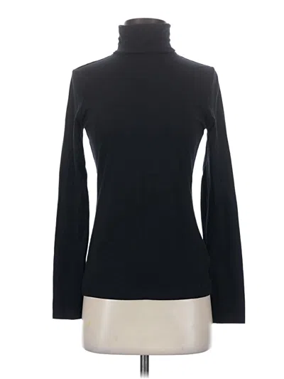 Pre-owned Lands' End Long Sleeve Turtleneck In Black