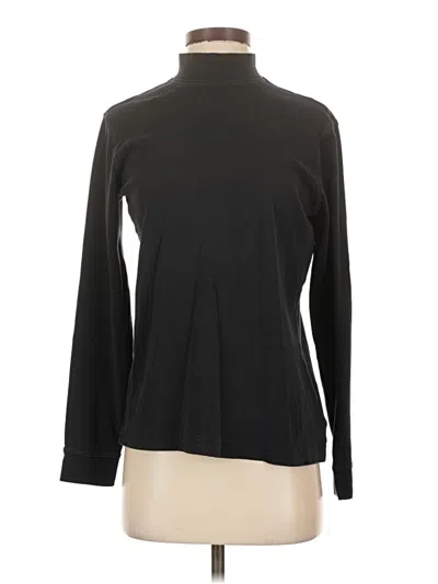 Pre-owned Lands' End Long Sleeve Turtleneck In Black