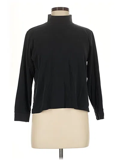 Pre-owned Lands' End Long Sleeve Turtleneck In Black