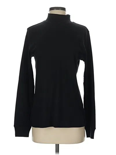 Pre-owned Lands' End Long Sleeve Turtleneck In Black