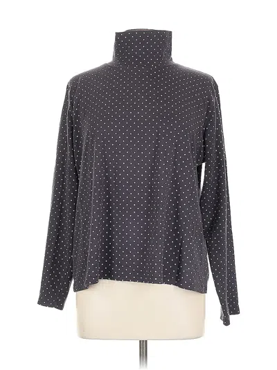 Pre-owned Lands' End Long Sleeve Turtleneck In Blue