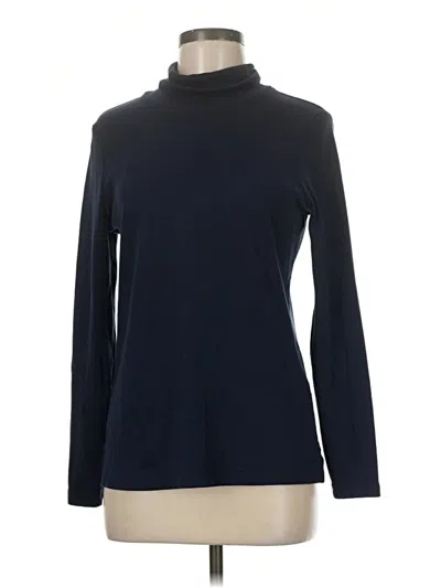 Pre-owned Lands' End Long Sleeve Turtleneck In Blue