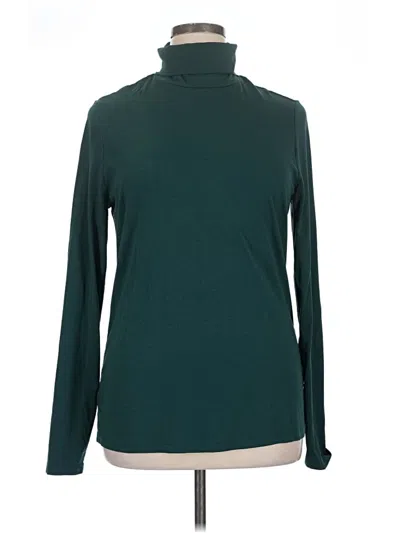 Pre-owned Lands' End Long Sleeve Turtleneck In Blue