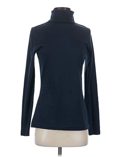 Pre-owned Lands' End Long Sleeve Turtleneck In Blue