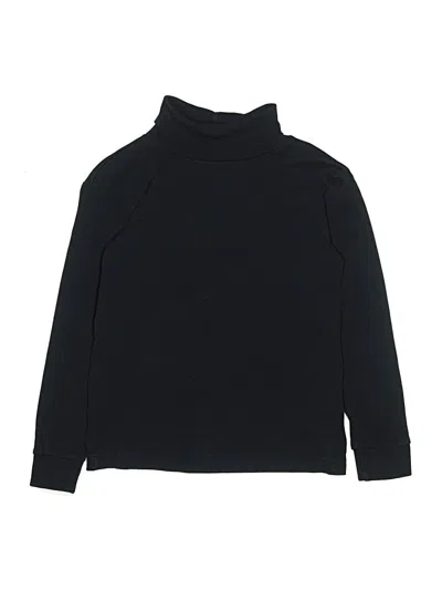 Pre-owned Lands' End Kids'  Long Sleeve Turtleneck In Blue