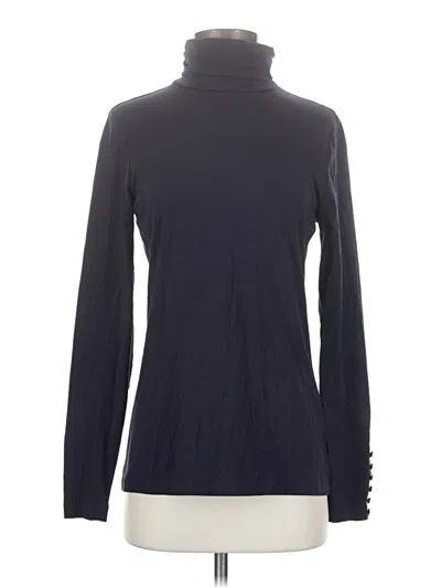 Pre-owned Lands' End Long Sleeve Turtleneck In Blue