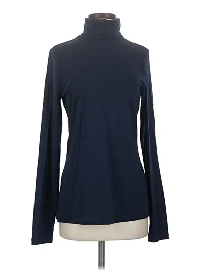 Pre-owned Lands' End Long Sleeve Turtleneck In Blue
