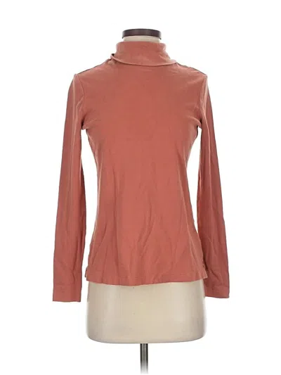 Pre-owned Lands' End Long Sleeve Turtleneck In Brown