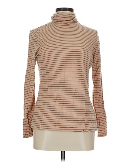 Pre-owned Lands' End Long Sleeve Turtleneck In Brown
