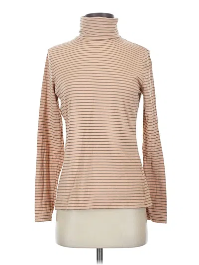 Pre-owned Lands' End Long Sleeve Turtleneck In Brown
