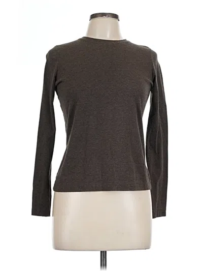 Pre-owned Lands' End Long Sleeve Turtleneck In Brown