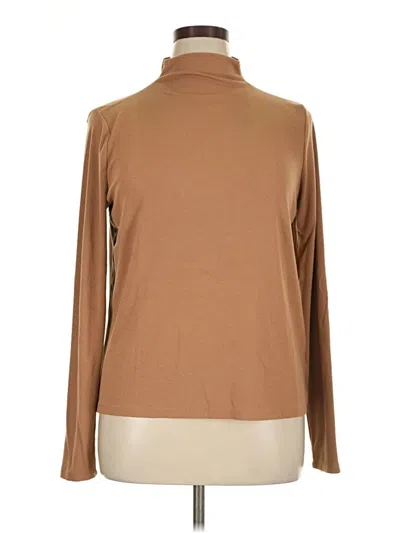 Pre-owned Lands' End Long Sleeve Turtleneck In Brown