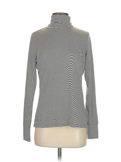 Pre-owned Lands' End Long Sleeve Turtleneck In Gray