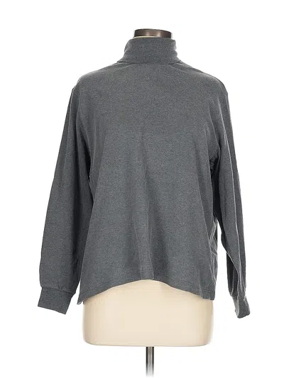 Pre-owned Lands' End Long Sleeve Turtleneck In Gray