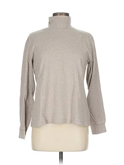 Pre-owned Lands' End Long Sleeve Turtleneck In Gray