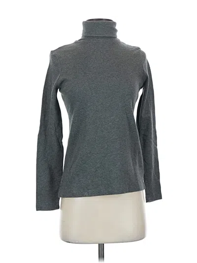 Pre-owned Lands' End Long Sleeve Turtleneck In Gray