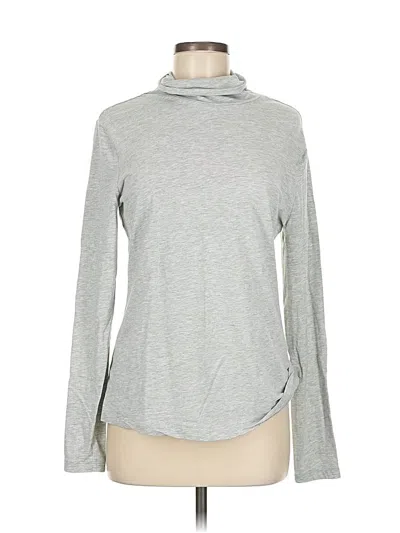 Pre-owned Lands' End Long Sleeve Turtleneck In Gray