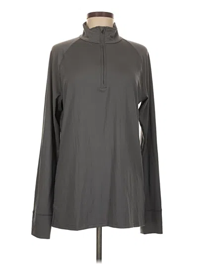 Pre-owned Lands' End Long Sleeve Turtleneck In Gray