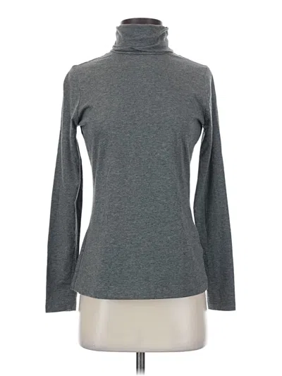 Pre-owned Lands' End Long Sleeve Turtleneck In Gray