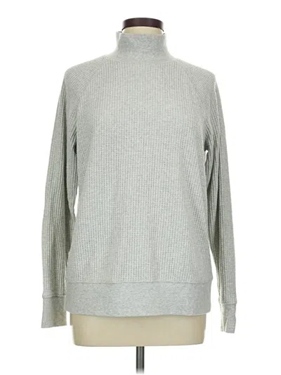 Pre-owned Lands' End Long Sleeve Turtleneck In Gray