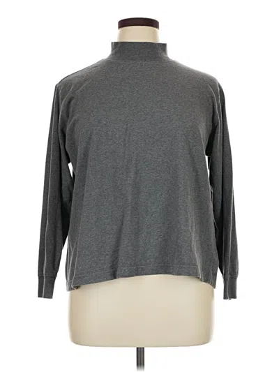 Pre-owned Lands' End Long Sleeve Turtleneck In Gray