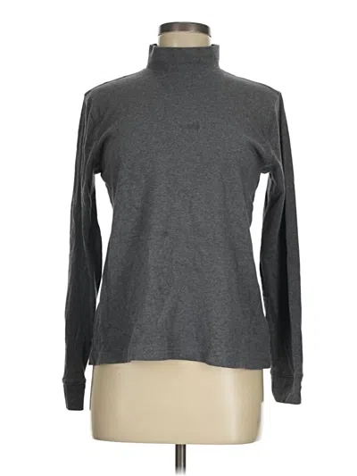 Pre-owned Lands' End Long Sleeve Turtleneck In Gray