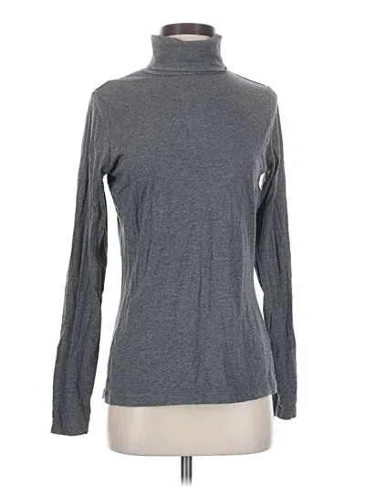 Pre-owned Lands' End Long Sleeve Turtleneck In Gray