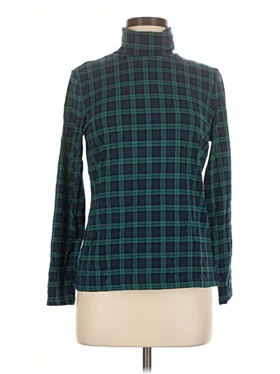Pre-owned Lands' End Long Sleeve Turtleneck In Green