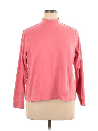 Pre-owned Lands' End Long Sleeve Turtleneck In Pink