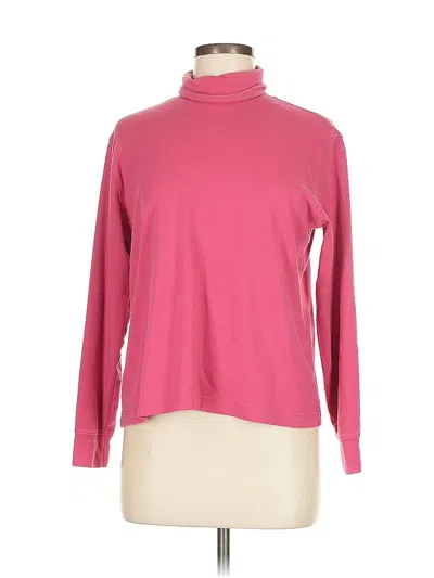 Pre-owned Lands' End Long Sleeve Turtleneck In Pink