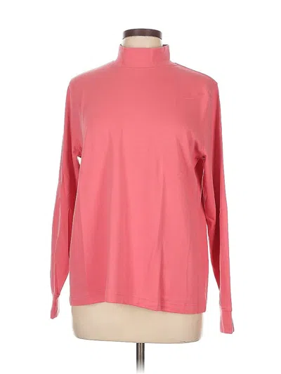 Pre-owned Lands' End Long Sleeve Turtleneck In Pink