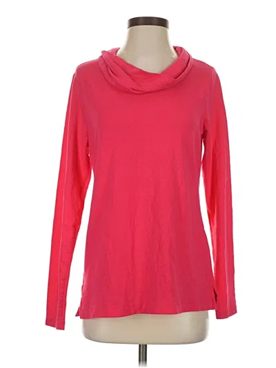 Pre-owned Lands' End Long Sleeve Turtleneck In Pink