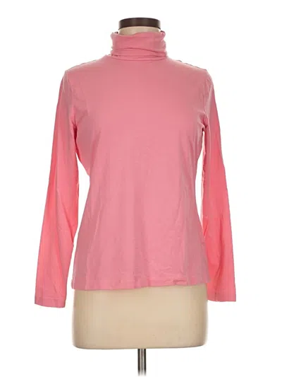 Pre-owned Lands' End Long Sleeve Turtleneck In Pink