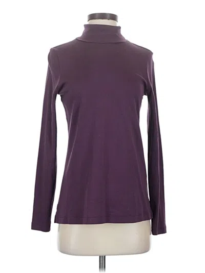 Pre-owned Lands' End Long Sleeve Turtleneck In Purple