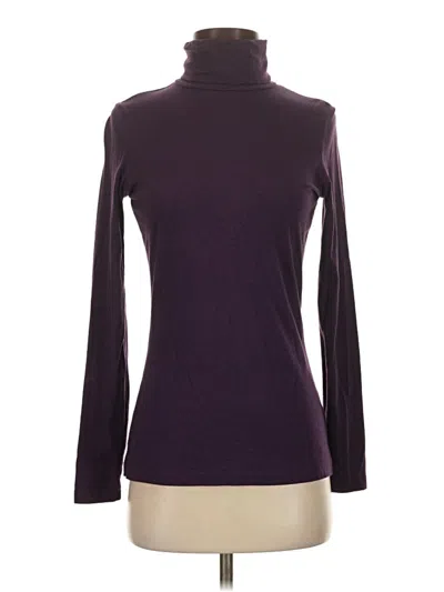 Pre-owned Lands' End Long Sleeve Turtleneck In Purple