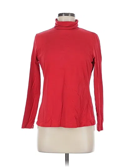 Pre-owned Lands' End Long Sleeve Turtleneck In Red