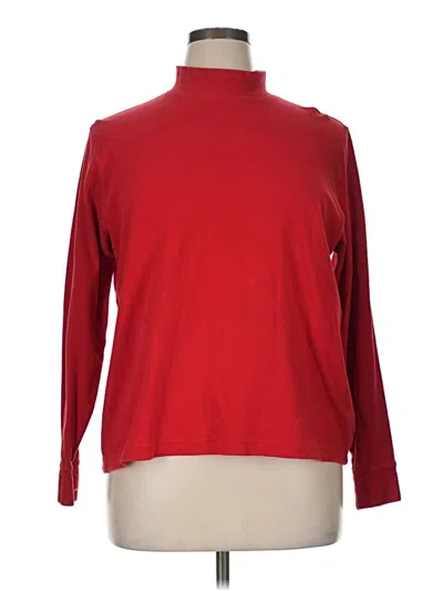 Pre-owned Lands' End Long Sleeve Turtleneck In Red