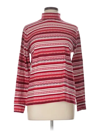 Pre-owned Lands' End Long Sleeve Turtleneck In Red