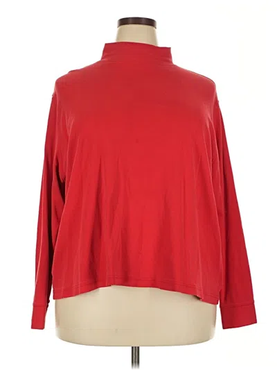 Pre-owned Lands' End Long Sleeve Turtleneck In Red