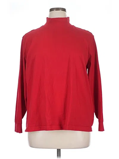 Pre-owned Lands' End Long Sleeve Turtleneck In Red