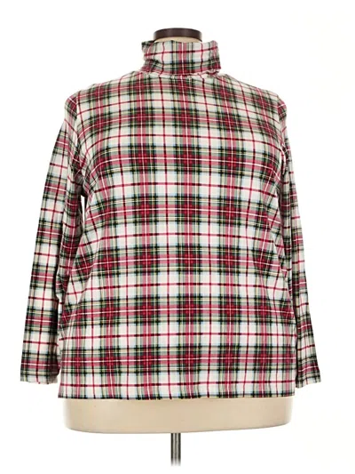 Pre-owned Lands' End Long Sleeve Turtleneck In Red