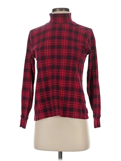 Pre-owned Lands' End Long Sleeve Turtleneck In Red