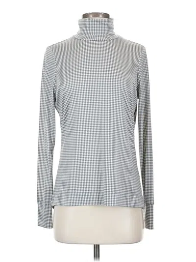 Pre-owned Lands' End Long Sleeve Turtleneck In Silver
