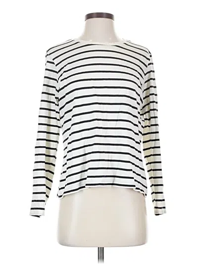 Pre-owned Lands' End Long Sleeve Turtleneck In White