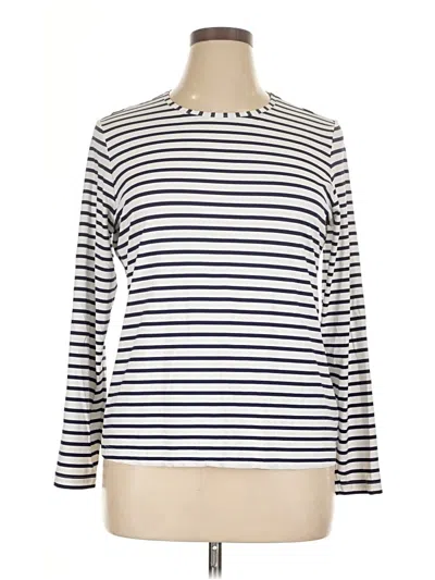 Pre-owned Lands' End Long Sleeve Turtleneck In White